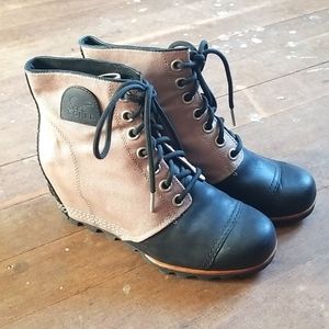 Sorel waterproof wedge boots